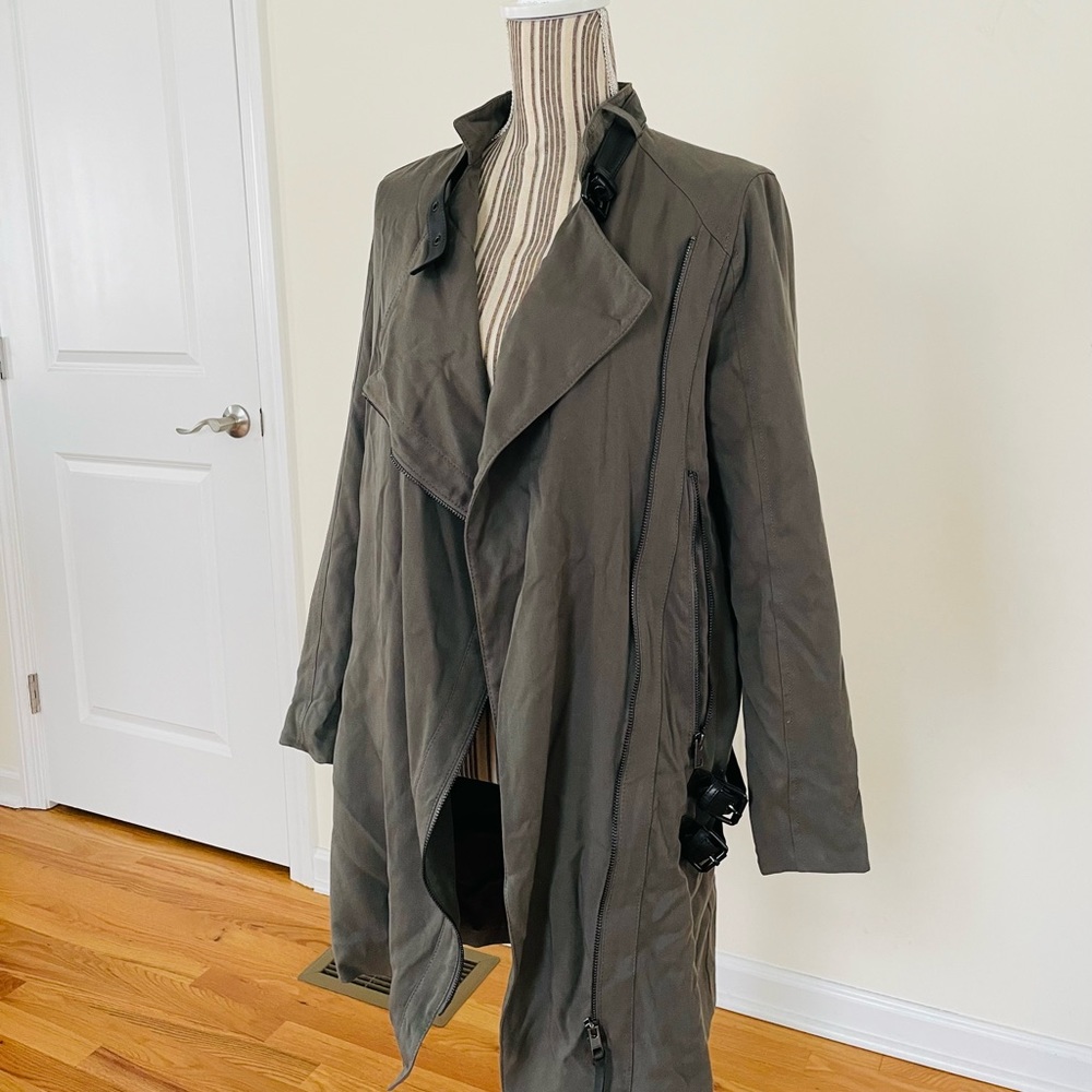 NWOT All Saints Gray Green Utility Jacket 2